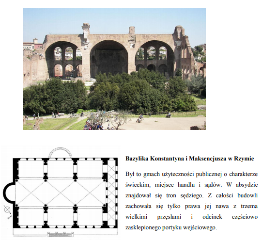 Infografika - Bazylika Konstantyna i Maksencjusza w Rzymie