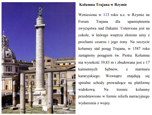 Infografika - Kolumna Trajana w Rzymie